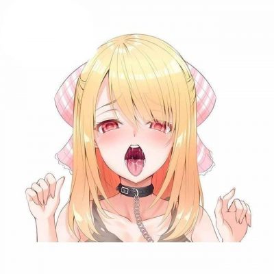 13cm x 9.8cm Ahegao Face Stickers - Ahegao Style